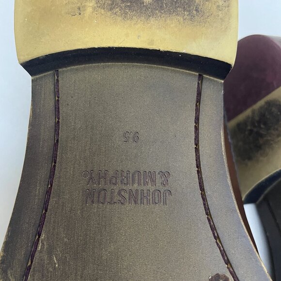 Johnston & Murphy Dress Shoes Men 9.5 M Brown Leather Double Monk Strap Cap Toe - Picture 12 of 15